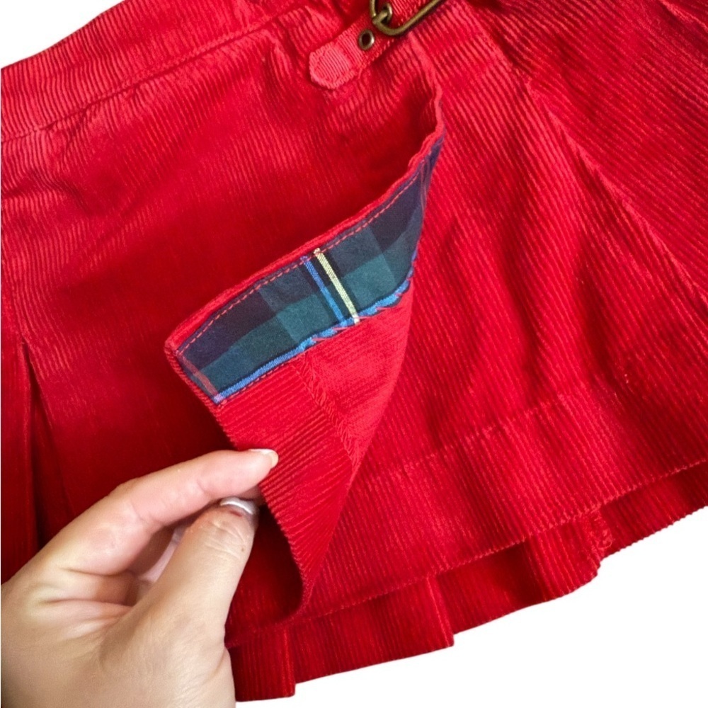 Vintage  Ralph Lauren Red Plaid Skirt - Picture 2 of 3